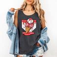 Baseball Ice Cream Drip Baseball Strawberry For Youth Red Comfort Colors Tank Top Pepper