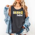 Baseball Mama Yellow Leopard Print Baseball Mom Gear Sports Comfort Colors Tank Top Pepper