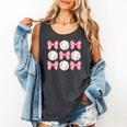 Baseball Mom Sister Tween Teen Girl Girly Pink Bow Preppy Premium Comfort Colors Tank Top Pepper