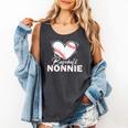Baseball Nonnie Baseball Heart Comfort Colors Tank Top Pepper