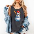 Baseball Snowman Merry Christmas Xmas Pajamas Men Women Kids Comfort Colors Tank Top Pepper