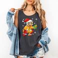 Christmas Gingerbread Man Baseball Player Catcher Comfort Colors Tank Top Pepper