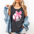 Cute Coquette Baseball Pink Bow Player & Fan Girls Comfort Colors Tank Top Pepper Cute Coquette Baseball Pink Bow Player & Fan Girls Comfort Colors Tank Top Pepper