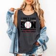 I Don't Care If My Son Is Embarrassed Baseball Mom Comfort Colors Tank Top Pepper