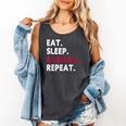 Eat Sleep Baseball Repeat Baseball Player Comfort Colors Tank Top Pepper