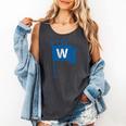 Fly The W Chicago Baseball Winning Flag Distressed Premium Tri-Blend Comfort Colors Tank Top Pepper