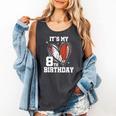 It's My 8th Birthday Baseball Football Heart 8 Year Old Comfort Colors Tank Top Pepper It's My 8th Birthday Baseball Football Heart 8 Year Old Comfort Colors Tank Top Pepper