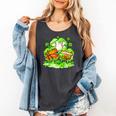 Kids St Patricks Day Shamrock Basketball Baseball Football Comfort Colors Tank Top Pepper
