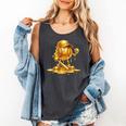 Melting Baseball Mascot Slugger Bat Cap Cartoon Comfort Colors Tank Top Pepper