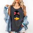 Messy Bun Baseball Mom Turkey Face Matching Thanksgiving Comfort Colors Tank Top Pepper