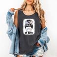 Mom Of Both Volleyball And Baseball Mom For Women Messy Bun Comfort Colors Tank Top Pepper