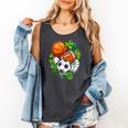St Patricks Day Shamrock Basketball Baseball Football Soccer Comfort Colors Tank Top Pepper