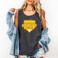 Strike Out Childhood Cancer Boys Baseball Drip Gold Ribbon Comfort Colors Tank Top Pepper