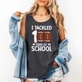 I Tackled 100 Days Of School Baseball Player Kids Teacher Comfort Colors Tank Top Pepper I Tackled 100 Days Of School Baseball Player Kids Teacher Comfort Colors Tank Top Pepper