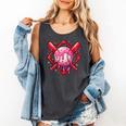 Valentines Day Baseball Boys Ice Cream Drip Heart Youth Kids Comfort Colors Tank Top Pepper