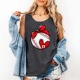 Womens Custom Baseball Mom Number 11 Heart For Mom Mommy Premium Comfort Colors Tank Top Pepper