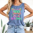 100 Days Of School Baseball Ice Cream Drip 100th Day Player Comfort Colors Tank Top Blue Jean