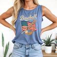 American Flag Baseball Player Bat Fan Catcher Pitcher USA Comfort Colors Tank Top Blue Jean American Flag Baseball Player Bat Fan Catcher Pitcher USA Comfort Colors Tank Top Blue Jean