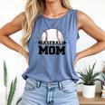American Flag Patriotic Game Day Baseball Mom Comfort Colors Tank Top Blue Jean