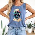 Baseball Catcher Mask Ice Cream Dripping Baseball Boy Youth Comfort Colors Tank Top Blue Jean