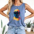 Baseball Catcher Mask Ice Cream Dripping Baseball Fan Boys Comfort Colors Tank Top Blue Jean