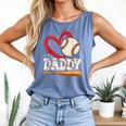 Baseball Daddy Baseball Heart Family Matching Comfort Colors Tank Top Blue Jean