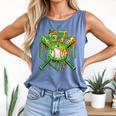 Baseball Drip St Patricks Day Boys Baseball St Patricks Day Comfort Colors Tank Top Blue Jean
