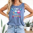 Baseball Ice Cream Drip I Hit 100 Days Of School Boys Kids Comfort Colors Tank Top Blue Jean