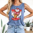Baseball Ice Cream Drip Baseball Strawberry For Youth Red Comfort Colors Tank Top Blue Jean