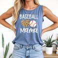 Baseball Mama For Baseball Mom Leopard Game Day Comfort Colors Tank Top Blue Jean
