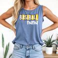 Baseball Mama Yellow Leopard Print Baseball Mom Gear Sports Comfort Colors Tank Top Blue Jean