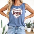 Baseball Mom Heart Love Mother's Day Game Day Support Comfort Colors Tank Top Blue Jean