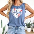 Baseball Mom Heart Mother's Day Mom Grandma Mama Boys Girls Comfort Colors Tank Top Blue Jean
