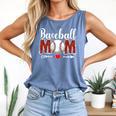 Baseball Mom Leopard Sports Players Mother's Day Comfort Colors Tank Top Blue Jean