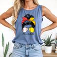 Baseball Mom Softball Mom Of Both Messy Bun Mother's Day Comfort Colors Tank Top Blue Jean Baseball Mom Softball Mom Of Both Messy Bun Mother's Day Comfort Colors Tank Top Blue Jean