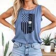 Baseball Mom USA Flag Baseball Mama Day Vibes Mama Comfort Colors Tank Top Blue Jean