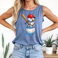 Baseball Snowman Merry Christmas Xmas Pajamas Men Women Kids Comfort Colors Tank Top Blue Jean