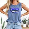 Blue Panther Baseball Home Plate Game Day Mascot Panther Comfort Colors Tank Top Blue Jean Blue Panther Baseball Home Plate Game Day Mascot Panther Comfort Colors Tank Top Blue Jean