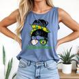 Brazil Baseball Mom Messy Bun Comfort Colors Tank Top Blue Jean Brazil Baseball Mom Messy Bun Comfort Colors Tank Top Blue Jean
