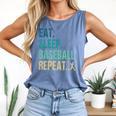 Eat Sleep Baseball Repeat Baseball Player Baseball Comfort Colors Tank Top Blue Jean