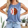 Granny Of Ballers Baseball Basketball Grandma Granny Comfort Colors Tank Top Blue Jean