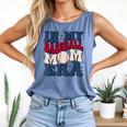Groovy In My Baseball Mom Era Baseball Mama Mother's Day Comfort Colors Tank Top Blue Jean