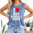 I Heart Love Hot Baseball Moms MILF Cougar Older Woman Comfort Colors Tank Top Blue Jean