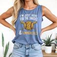 I'm Just Here For The Snacks And Commercials Baseball Comfort Colors Tank Top Blue Jean