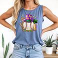 Mardi Gras Baseball Jester Hat Fleur De Lis Boys Girls Kids Comfort Colors Tank Top Blue Jean