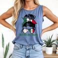 Mexico Baseball Mom Messy Bun Comfort Colors Tank Top Blue Jean