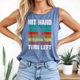 Retro Hit Hard Run Fast Turn Left Baseball Lover Comfort Colors Tank Top Blue Jean Retro Hit Hard Run Fast Turn Left Baseball Lover Comfort Colors Tank Top Blue Jean