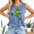 Retro Leprechaun Baseball St Patricks Day Sport Men Boy Kids Comfort Colors Tank Top Blue Jean