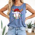 Santa Sports Christmas Baseball Player Comfort Colors Tank Top Blue Jean Santa Sports Christmas Baseball Player Comfort Colors Tank Top Blue Jean