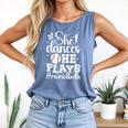 She Dances He Plays Mom Of Both Dance And Baseball Mom Comfort Colors Tank Top Blue Jean She Dances He Plays Mom Of Both Dance And Baseball Mom Comfort Colors Tank Top Blue Jean